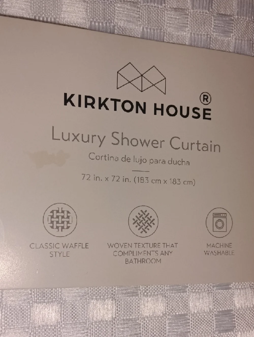 Kirkton House White Luxury Shower Curtain